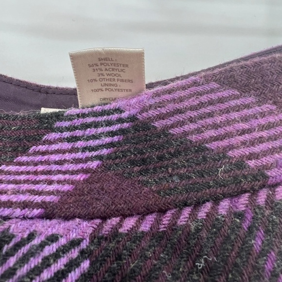 Loft Tweed Purple Skirt Size 4P - Picture 7 of 7